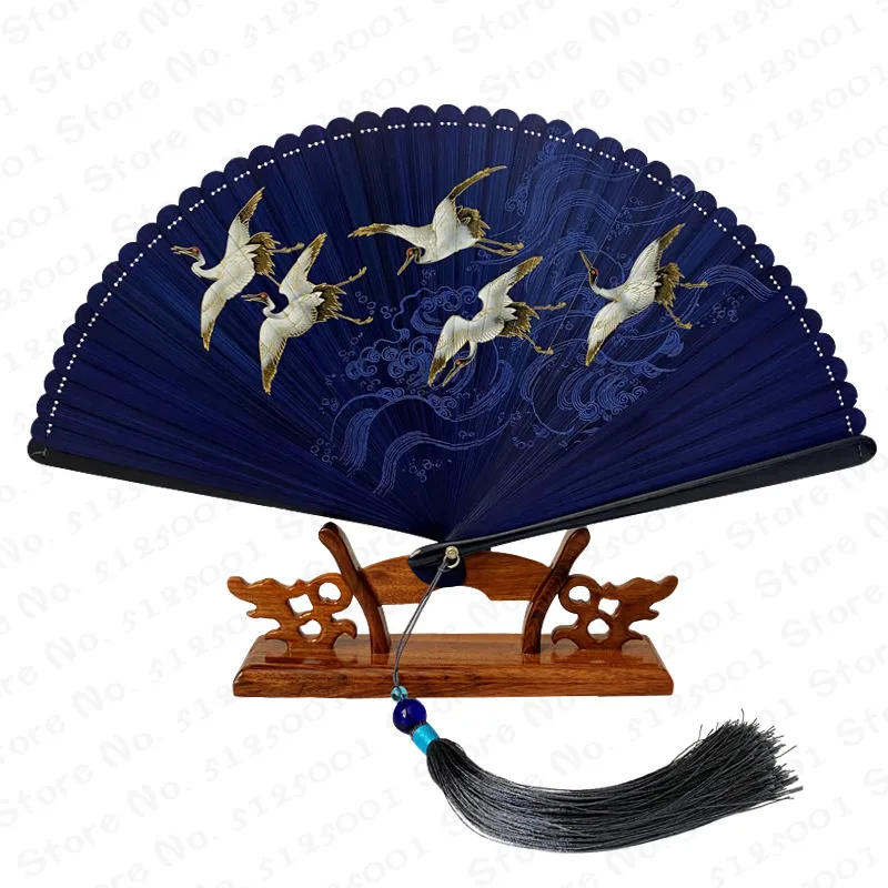 

Китайский ручной веер, классические маленькие бамбуковые танцевальные веера, Портативный Женский окрашенный веер, Abanicos Para Boda Abanico De Hand, летн...