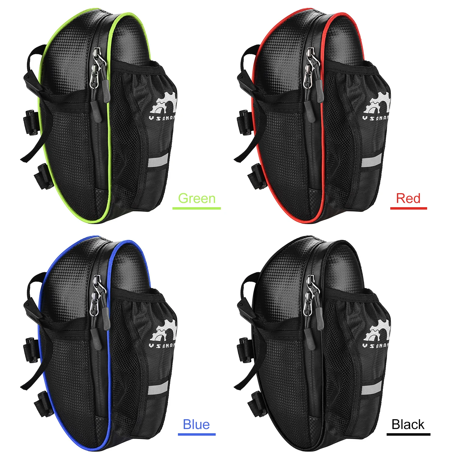 YSANAM Bike Bag Reflective Saddle with Water Bottle Pouch MTB Bicycle Panniers Accessories | Спорт и развлечения