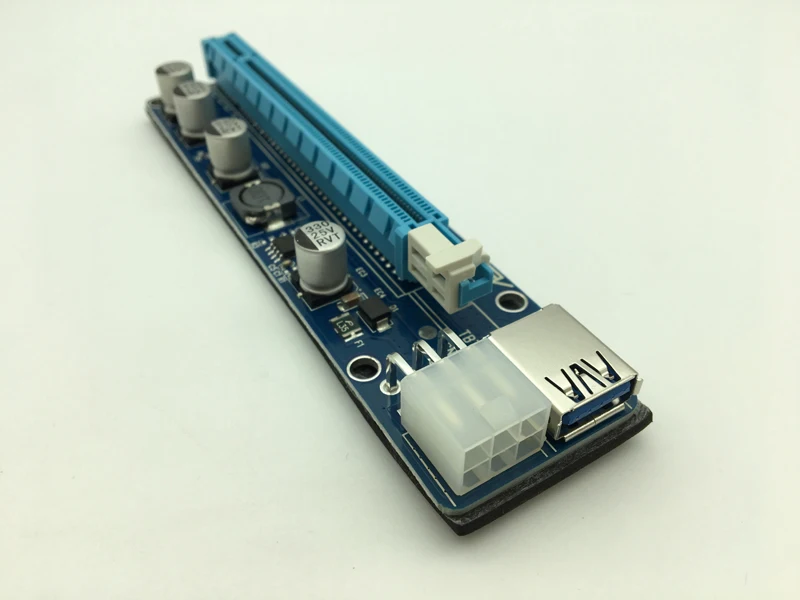 Riser 008C PCI-Express 1X до 16X PCI-E расширитель Card 60 см USB 3 0 кабель SATA 15Pin 6Pin мощность для BTC