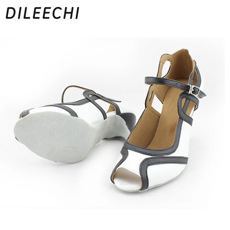 Туфли DILEECHI женские для латиноамериканских танцев сатиновые сандалии сальсы