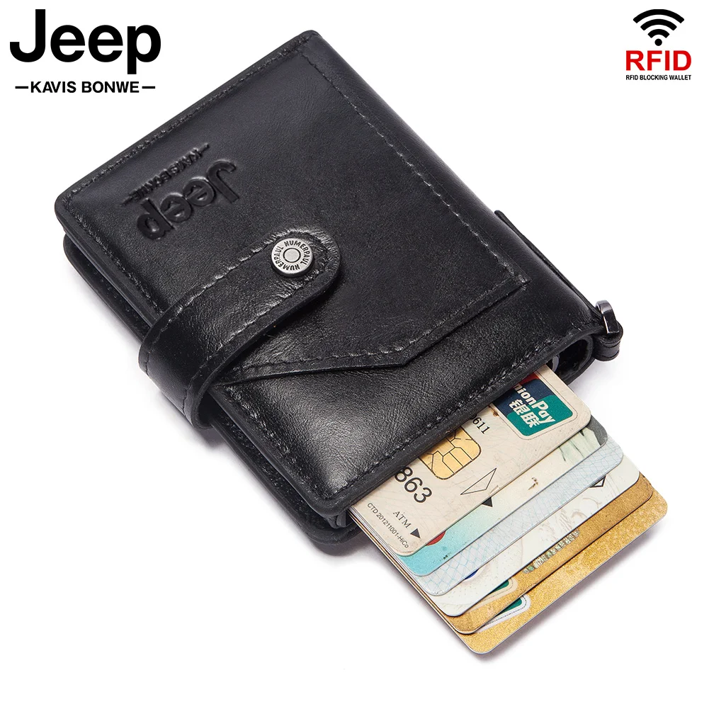 

Genuine Leather Solid Traavel Men Wallet Hasp Card Holder Passport Cover Credential Coin Purses Luxury Business Clutch Bag