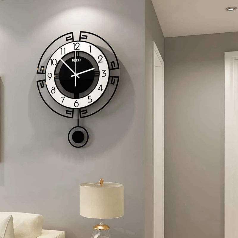 

Modern Wall Clock,Silent Movement Clock for Living Room Creative European Style Decor Wall Decor for Living Room Bedroom