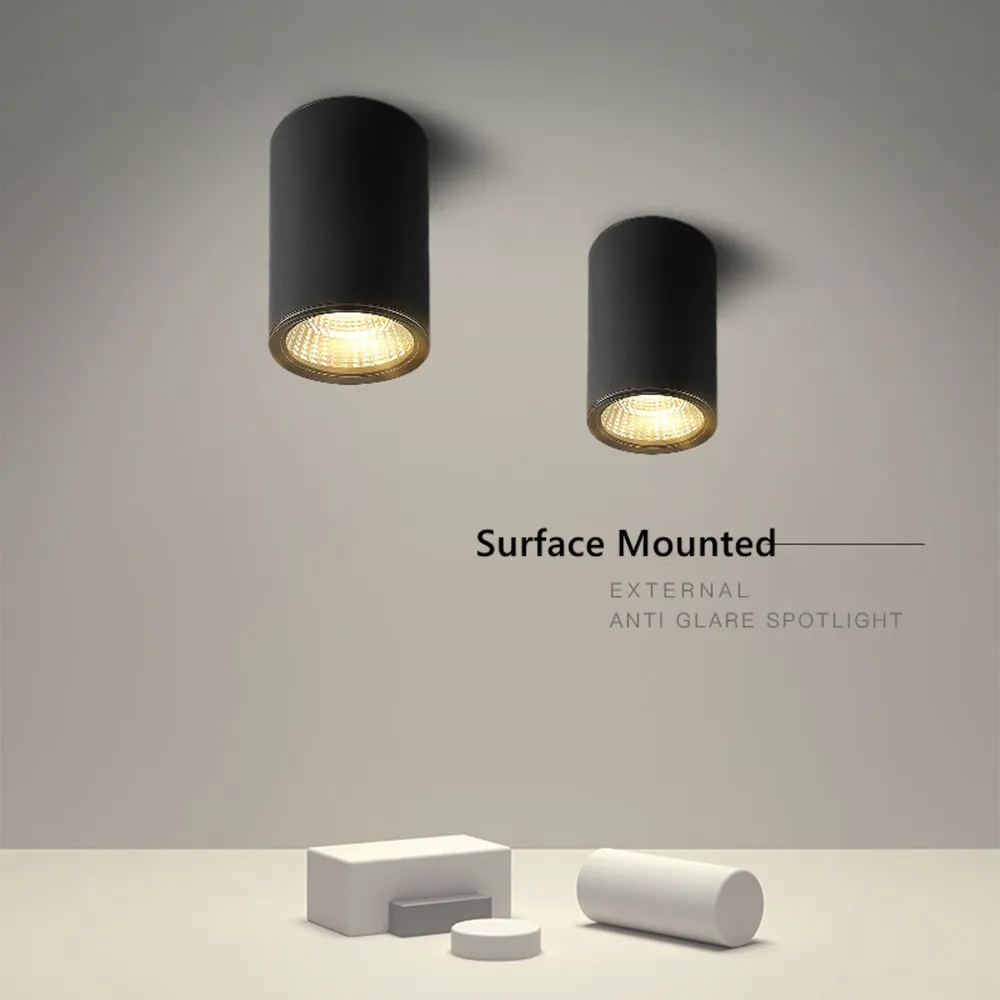 Светодиодный точечный светильник с поверхностным креплением приглушаемая