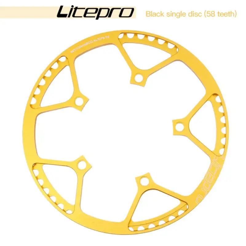 Litepro односкоростной 130BCD складной велосипедный Кривошип BMX Chainwheel 45T/47T/53T/56T/58T AL7075