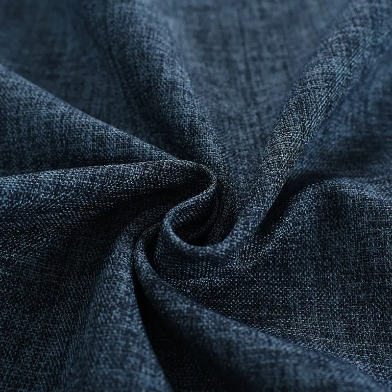 Dark Blue Cloth Льняные плотные шторы, Затемненные для гостиной, темно-синие однотонные занавески для окна, спальни, драпировка, ткань, на заказ, X591#30 - Цвет: Dark Blue Cloth