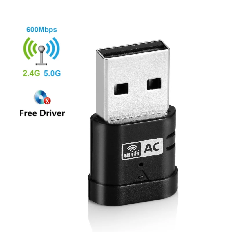 

USB Wi-Fi адаптер, 600 Мбит/с, 5 ГГц + 2,4 ГГц