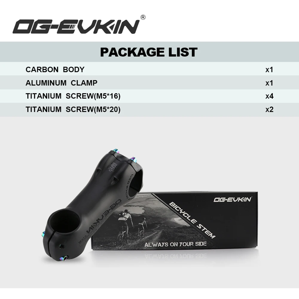 

SM-004 T1000 Carbon MTB Bicycle Stem 6/17 Degree 31.8MM Carbon Road Bike Stem Positive and Negative Cycling Power Parts