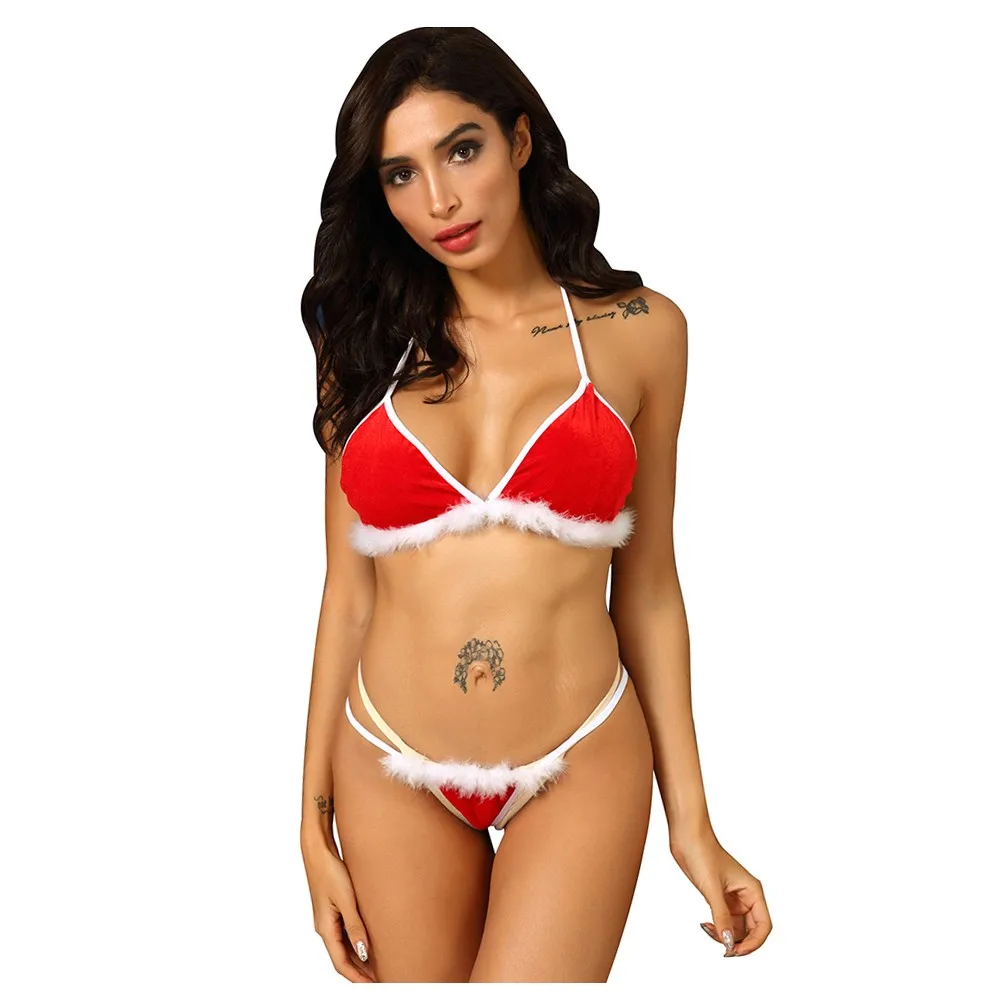 Сексуальное нижнее белье Babydoll Lenceria Mujer женские рождественские эротические