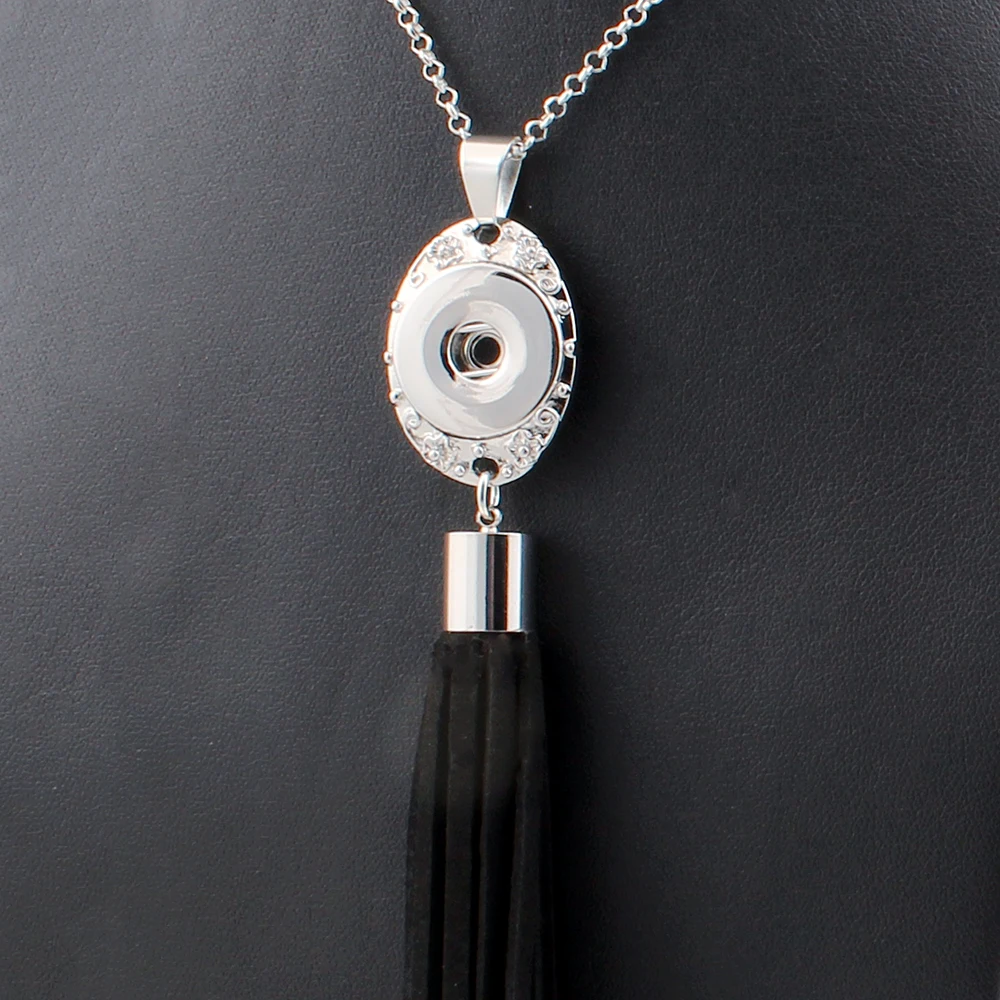 Женская подвеска для ювелирных изделий ожерелье с кнопкой 18 мм кисточкой на