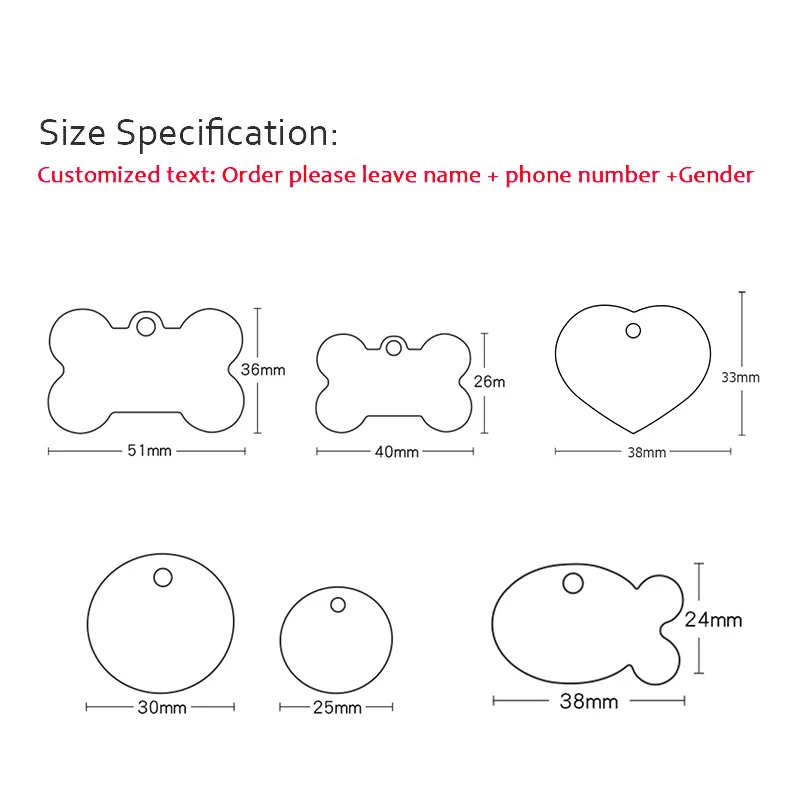 Персонализированные идентификационные бирки YVYOO для собак 1 шт. алюминиевая