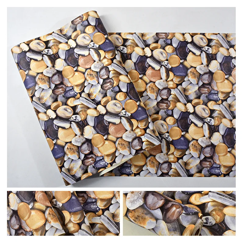 

3D simulation cobblestone stone wallpapers Chinese hot pot restaurant characteristic cultural stone rock pattern wallpaper