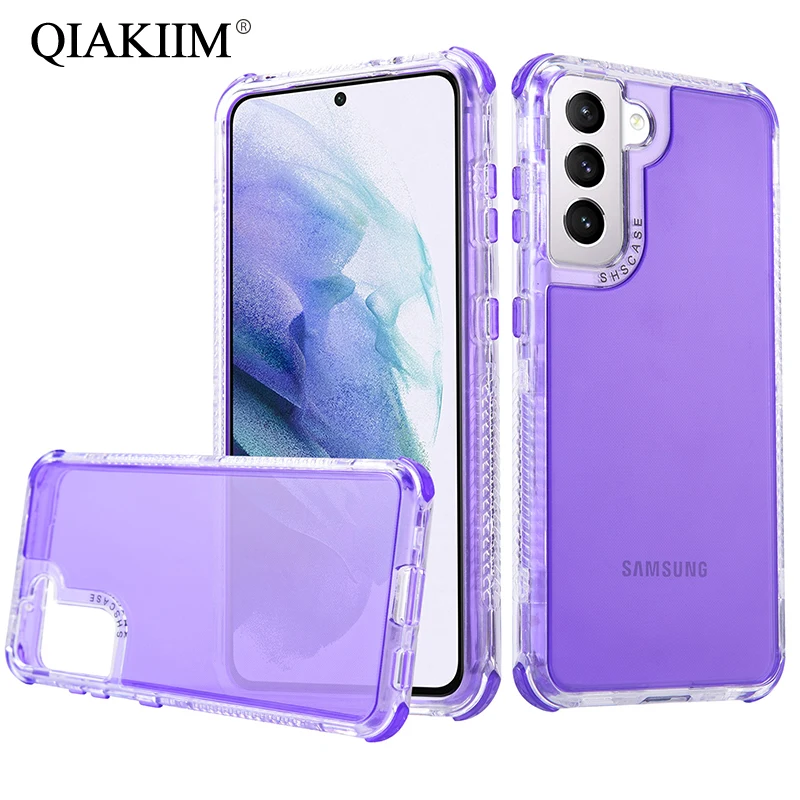 Противоударный чехол 3 в 1 для Samsung Galaxy S21 Ultra A72 A52 A32 A71 A51 A31 A21S A12 A20 A30 прозрачный