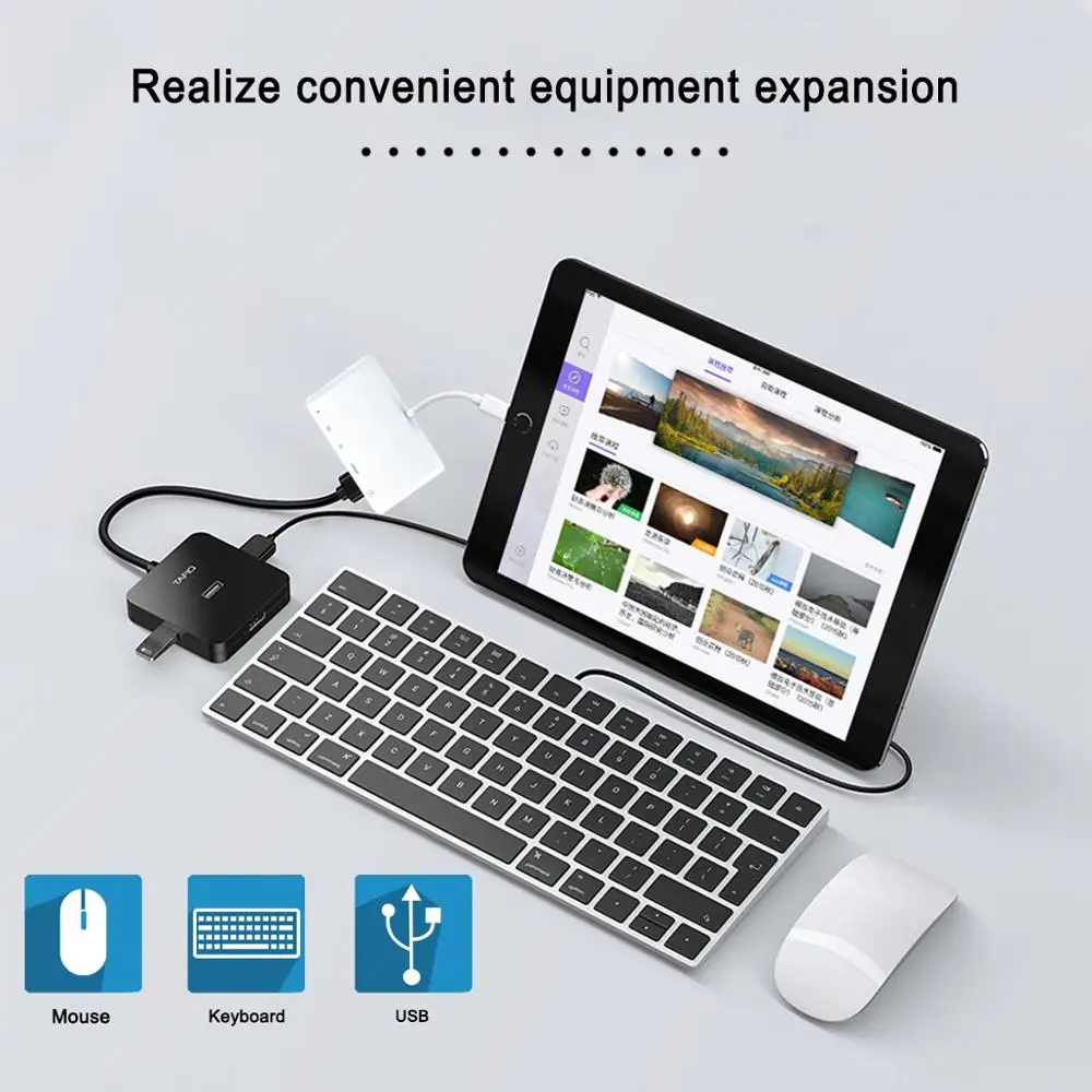 Адаптер для камеры 5 в 1 с Lightning на USB HDMI устройство чтения карт SD/TF iPhone iPad iOS14 U диска