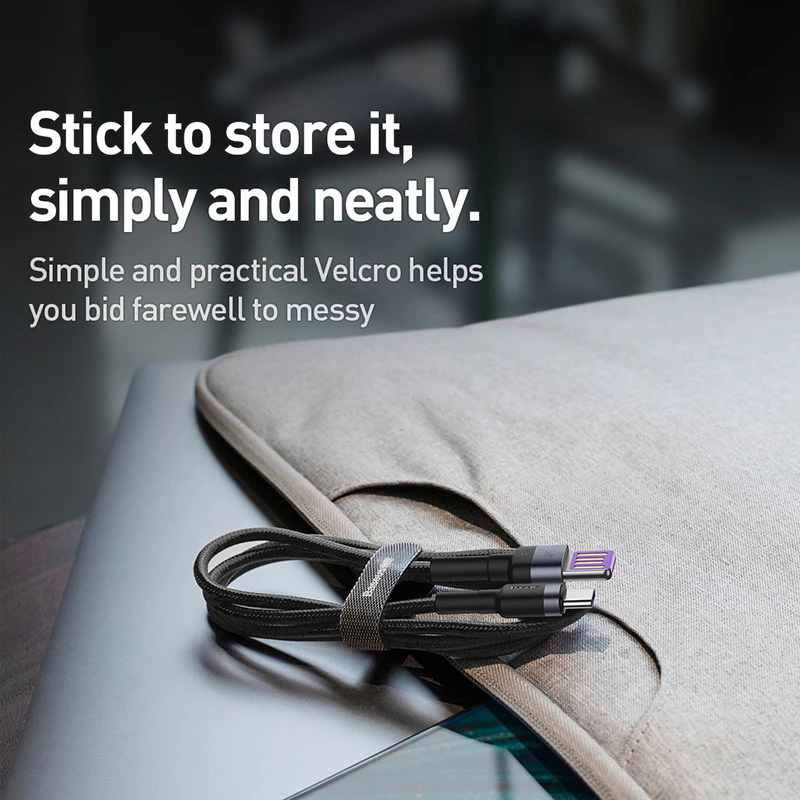 

Baseus USB C Type C Cable 5A For Huawei Realme Poco X3 Fast Charging USB-C Charger Type-C Cable For Xiaomi mi 10 9 Redmi Samsung