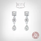 Женские серьги-гвоздики неправильной геометрической формы из серебра 925 пробы