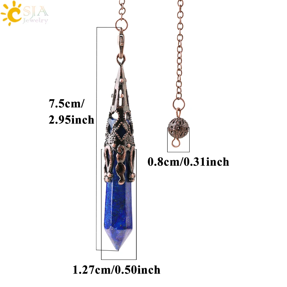 CSJA маятник для гадания камень натульный биолакационный маятники из камней