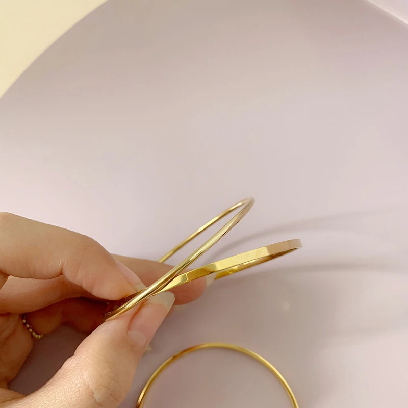 Изящный простой тонкий Простой браслет GHIDBK минималистский геометрический