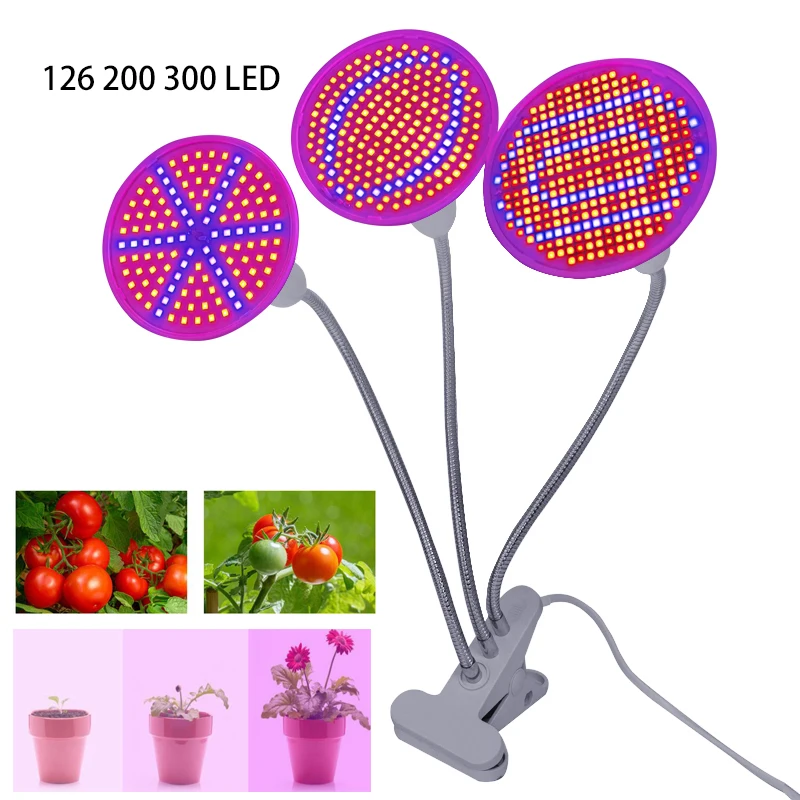 

200 300 LED Plant Grow Light Full Spectrum Phyto Lamp Indoor Flower Veg Growing Hydroponic Fitolamp Tent Box Lighting Gardening