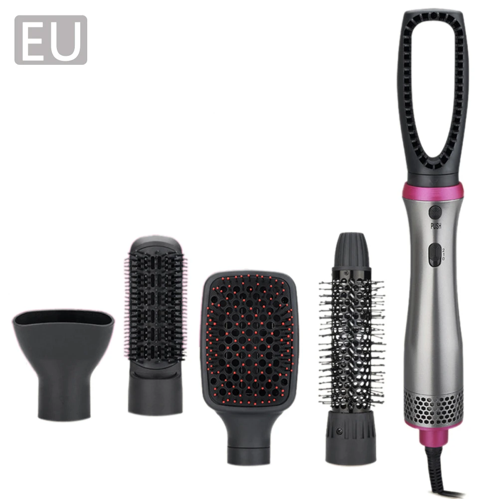 5 в 1 многофункциональная сушилка для волос волумайзер вращающаяся щетка бигуди