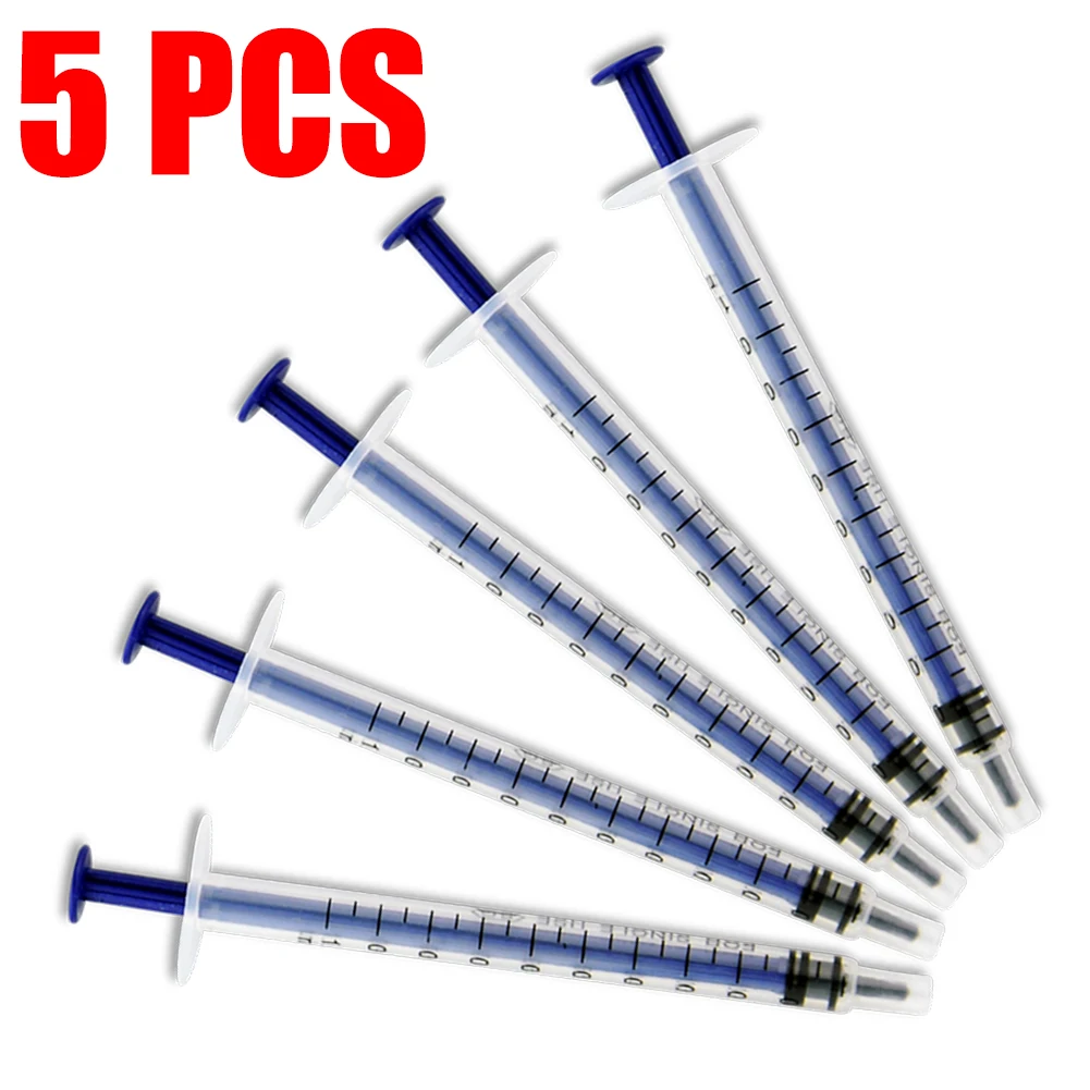 

5pcs Small 1ml Plastic Hydroponics Analyze Disposable Measuring Nutrient Syringes Nutrient Syringe Solute Mixture Ink Cartridge