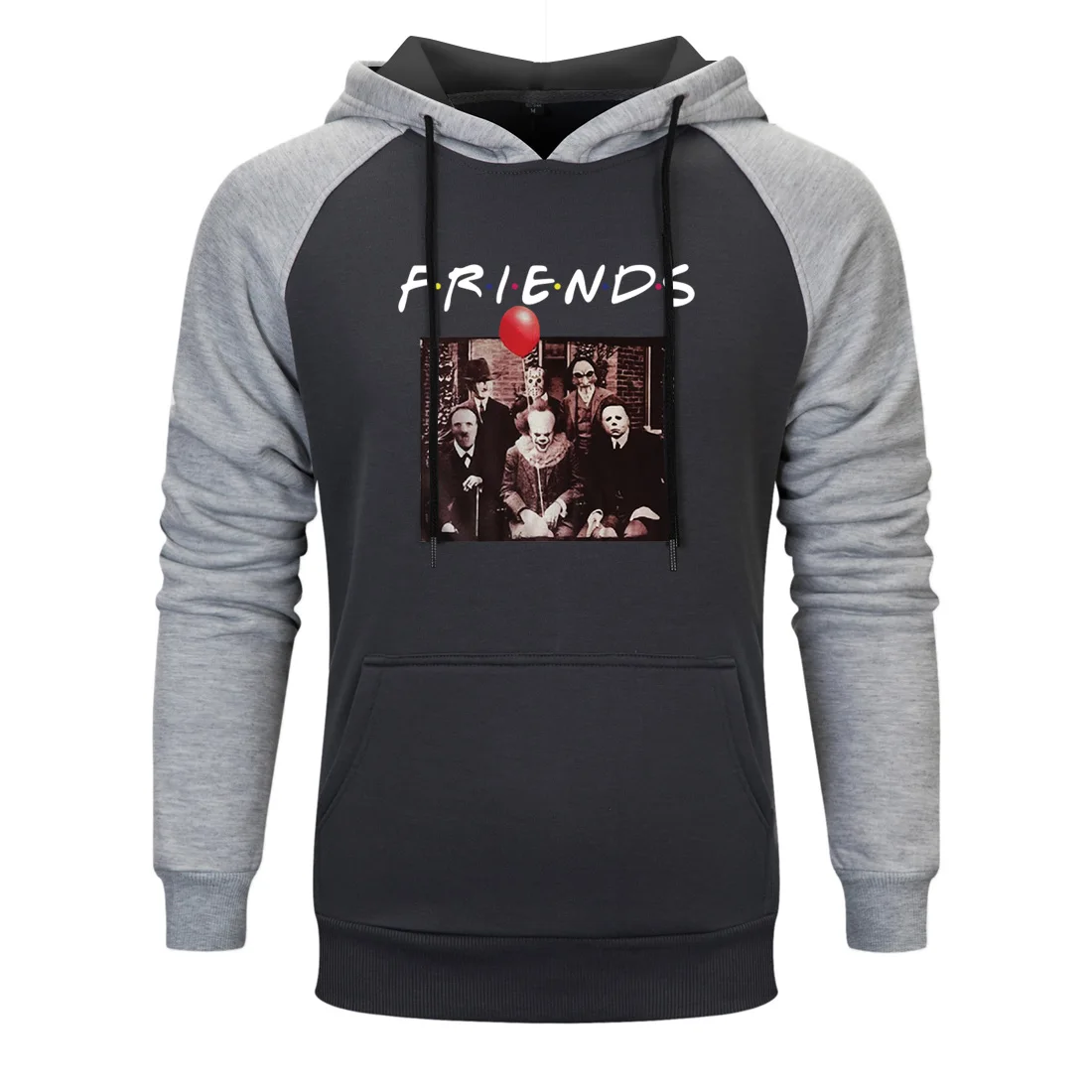 

2020 New spring autumn Raglan Mens Hooded Hoodies Sportswear Hip Hop Fashion Streetwear Clown Friends Funny Print Sweatshirts
