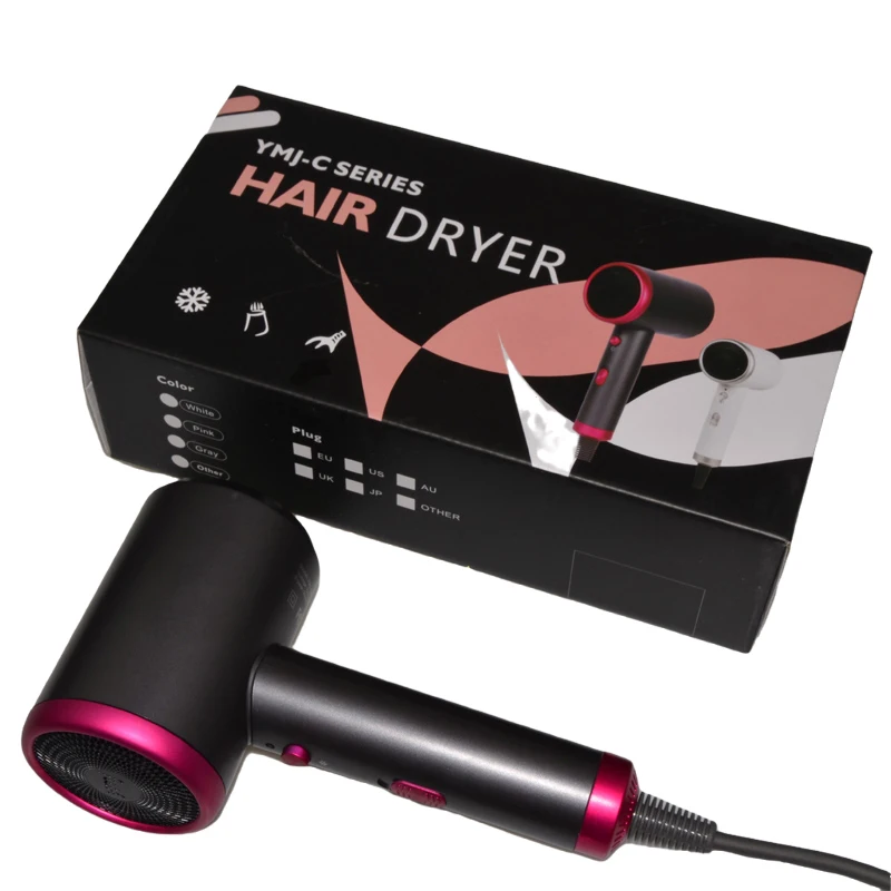 Professional Negative Ion Hair Blower Powerful Blowing Anion Dryer Overheating Protect Low Noise Drying Styling Tool | Бытовая техника
