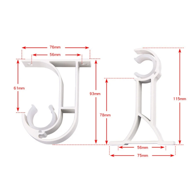 2pcs Window Drapery Ceiling Hanging Holder Wall Curtain Rod Bracket Set Side Top Mounted Fits 1 inches | Обустройство дома
