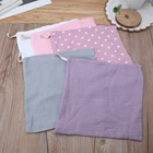 5pcs Cotton Square Muslin Baby Nursing Towel 4 Layers Water Washing Handkerchief Newborn Burp Cloth Absorbent Washcloth