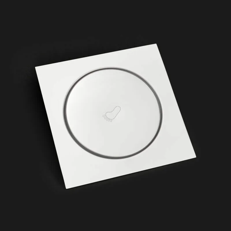

Press-Type Floor Drain Pedal Type Floor Drain Floor Mouned Drain Shower Square Bathroom Cover 10x10CM