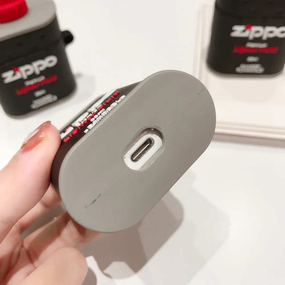 3D прикуриватель дизайн беспроводной Bluetooth наушники чехол для AirPods 2 1 мягкая силиконовая гарнитура Защитная крышка с крючком