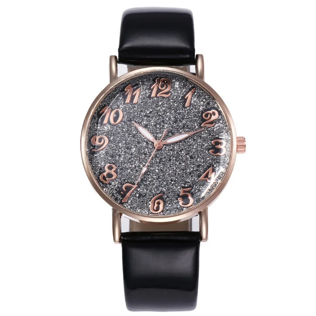 Женские модные наручные часы простые кварцевые с кожаным ремешком женские