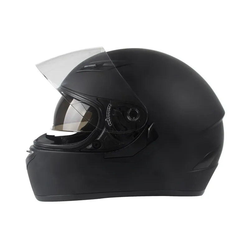 External Bluetooth Motorcycle Locomotive Helmet  Full Face Racing Capacete DOT Matte Black enlarge