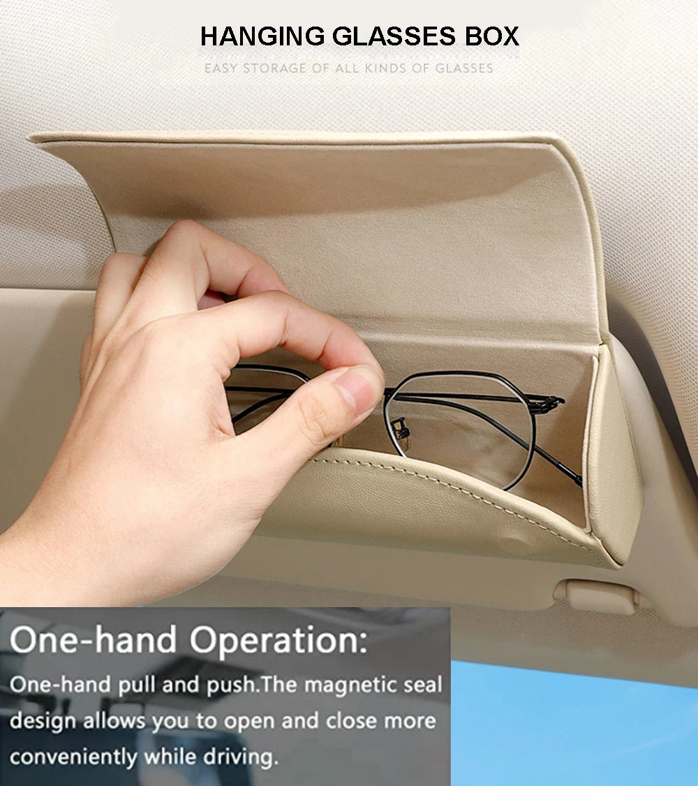 

1 комплект, Чехол для очков YSY, футляр для хранения солнцезащитных очков, 4 цвета, аксессуары для салона автомобиля, держатель для очков, солнц...