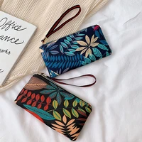printing style mobile phone coin purse high quality female multi function wallet fashion long wallet designed oxford cloth purse