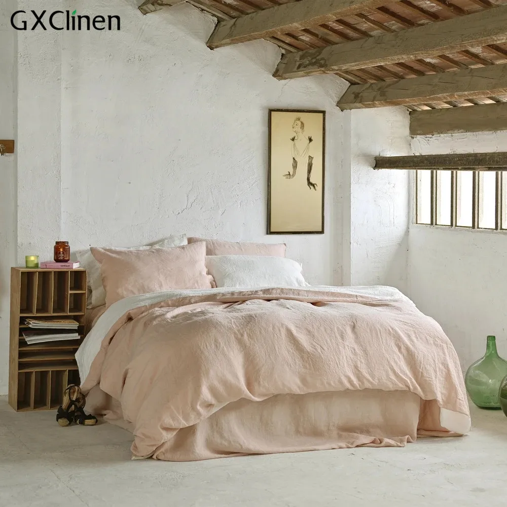 Льняной Комплект постельного белья из 4 предметов с большими скидками | Дом и сад