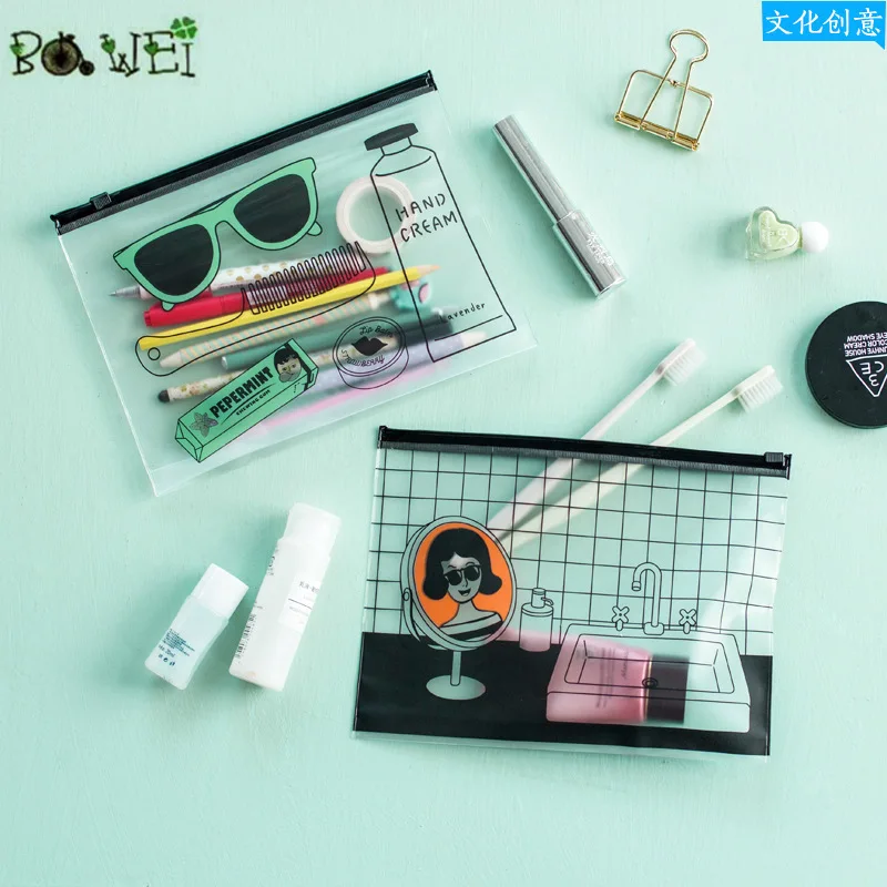 ПВХ держатель сумки на молнии Дневник для ноутбука аксессуар билетов карты