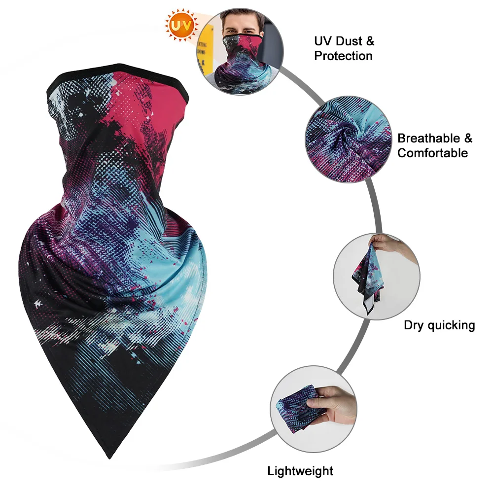 Мотоциклетная полумаска для лица треугольная бандана пешего туризма кемпинга