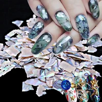 1 bag colorful 3d irregular abalone natural sea shell fragments texture nail art decoration sequins decal slice diy tips