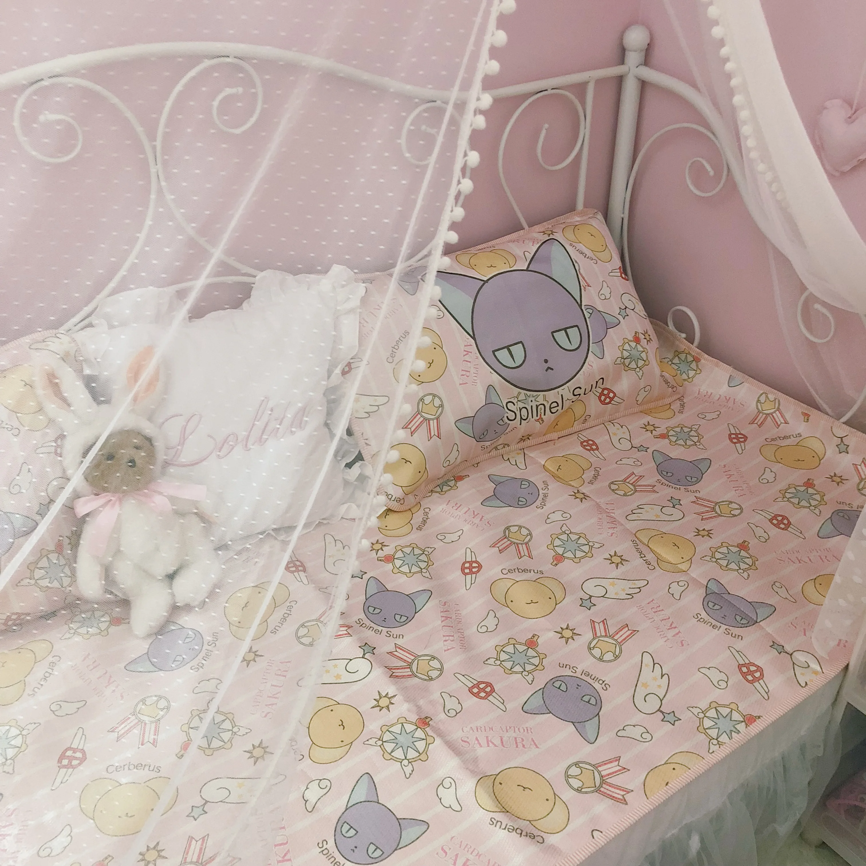 Комплект из 3 предметов с рисунком аниме Card Captor Sakura розовый Луна наволочка
