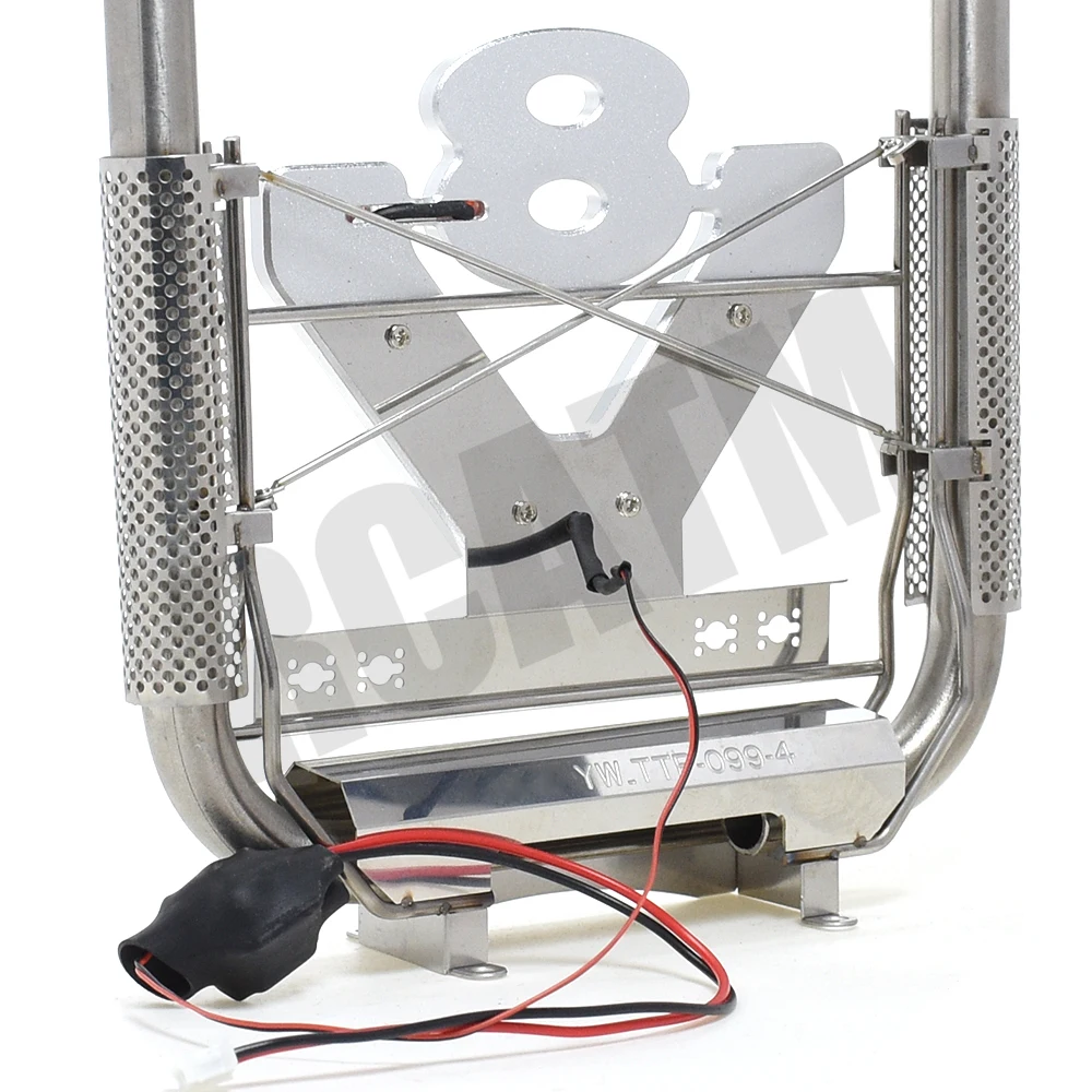 Высококачественный металлический V8 подсвечивающий двойной Выпускной дымоход