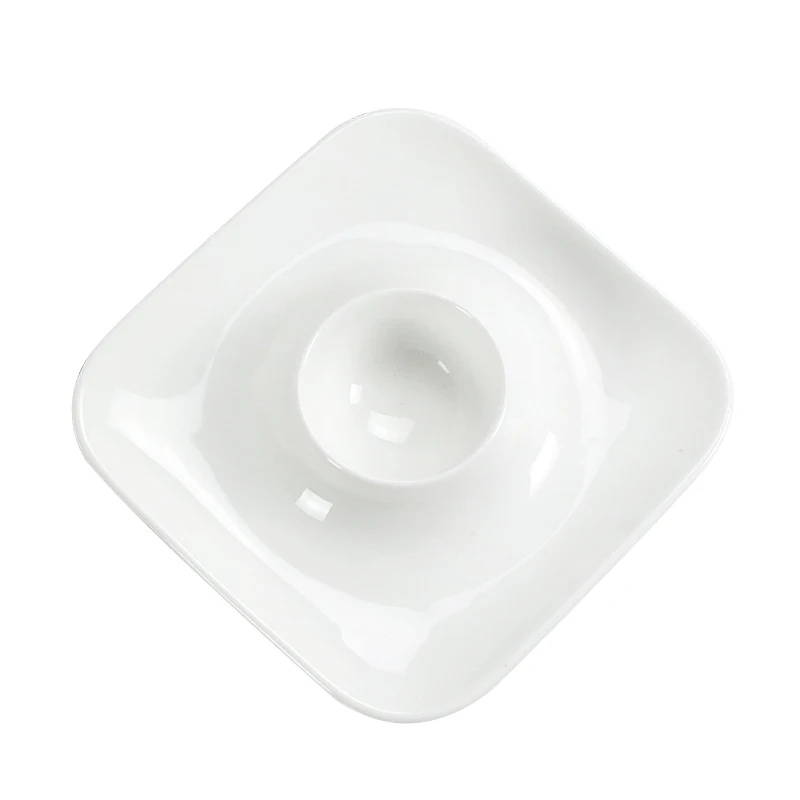 2pcs white ceramic egg cup creative breakfast egg holder practical egg stand egg rack square egg shaped kitchen gadgets egg mold free global shipping