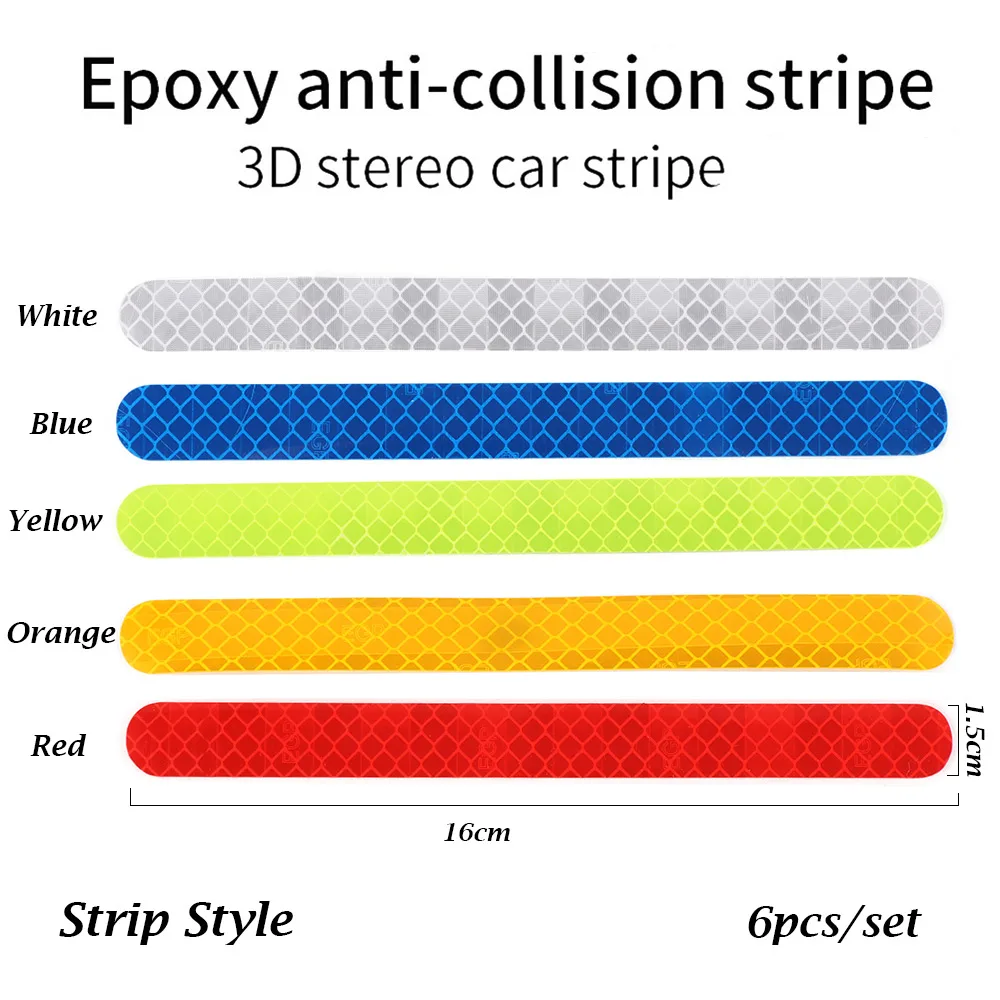 2/6 шт. отражательные переводные наклейки на велосипед лента светоотражающая