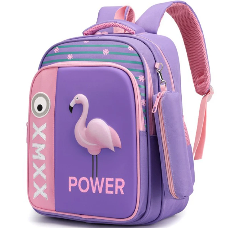 Школьная сумка с вырезами для девочек водонепроницаемые нейлоновые фиолетовые