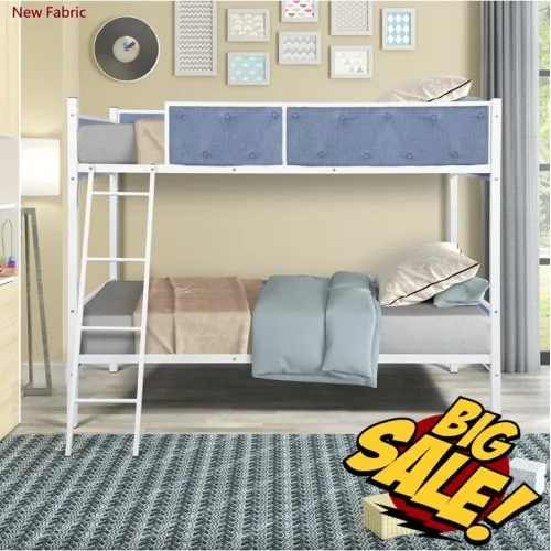 

Twin over Full Bunk Bed with White