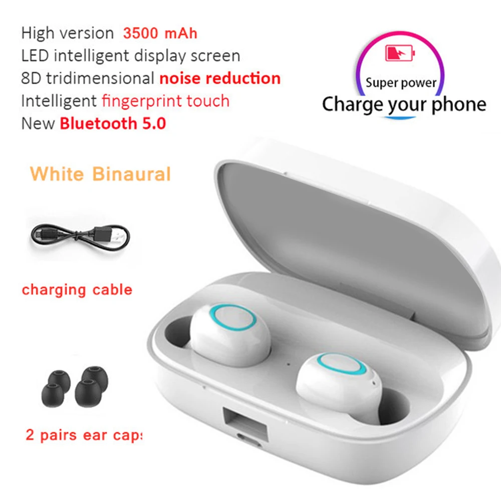 S11 3500 мАч Внешний аккумулятор наушники Bluetooth Беспроводные спортивные наушники TWS игровая гарнитура с микрофоном для IPhone Xiaomi