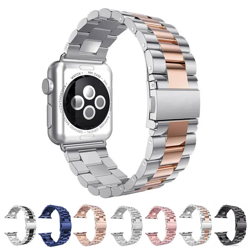 The latest 2019 Edelstahl Uhr Strap Für Apple 5 4 3 2 1 Band 38mm 42mm Armband Sport für iWatch serie 4/3/2/1 40mm 44mm | Наручные часы