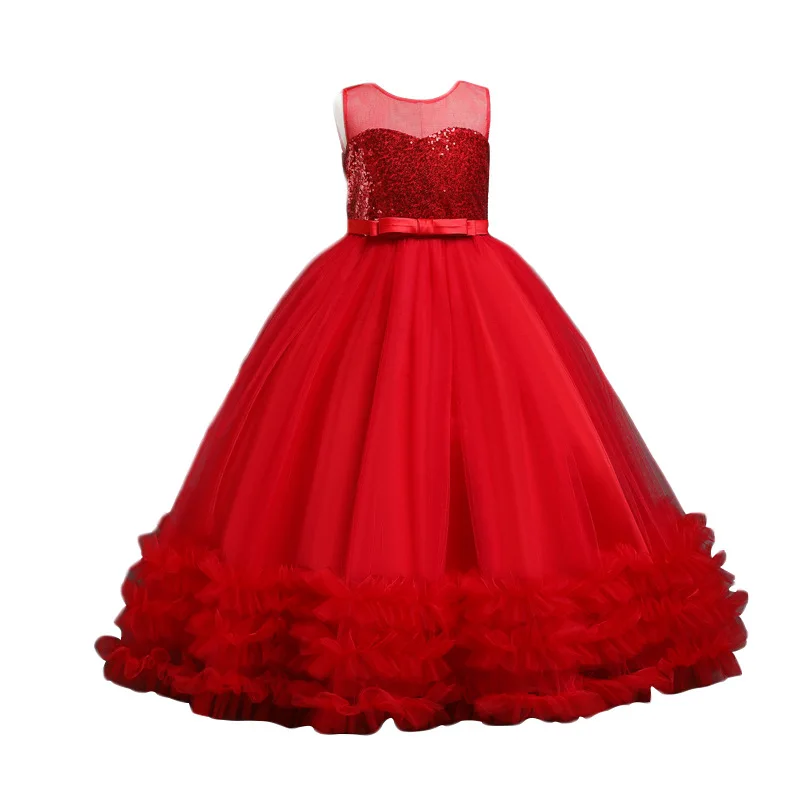 Kids Dresses For Girls Wedding Dress Elegant Princess Gown Children Evening Party Costume 6 7 8 9 10 11 12 Year | Детская одежда и