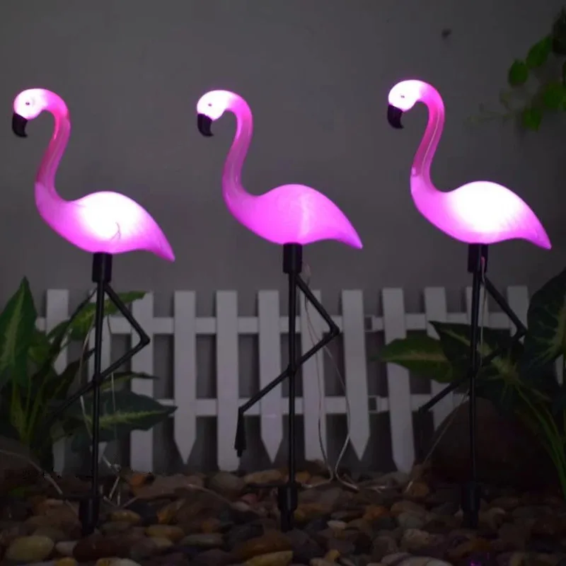 Светодиодный фонасветильник на солнечной батарее с Фламинго светильник, садовый декоративный уличный светильник на солнечной батарее, ули...