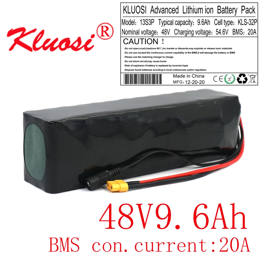 Литиевый аккумулятор клуosi 13S3P 48 в 750 а/ч 10 54 6 Вт с 20A BMS для электрического скутера