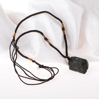 natural stone pendants diy necklaces black tourmaline repair ore can be used charm accessories diy charms for jewelry making